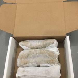 Open Carton of Retail Bulk 3 pound pork boudin